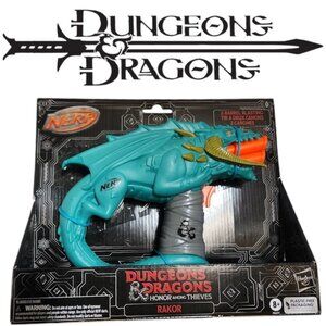 NEW NERF Dungeons & Dragons Rakor Blaster Dart Gun Outdoor Games with Darts $15